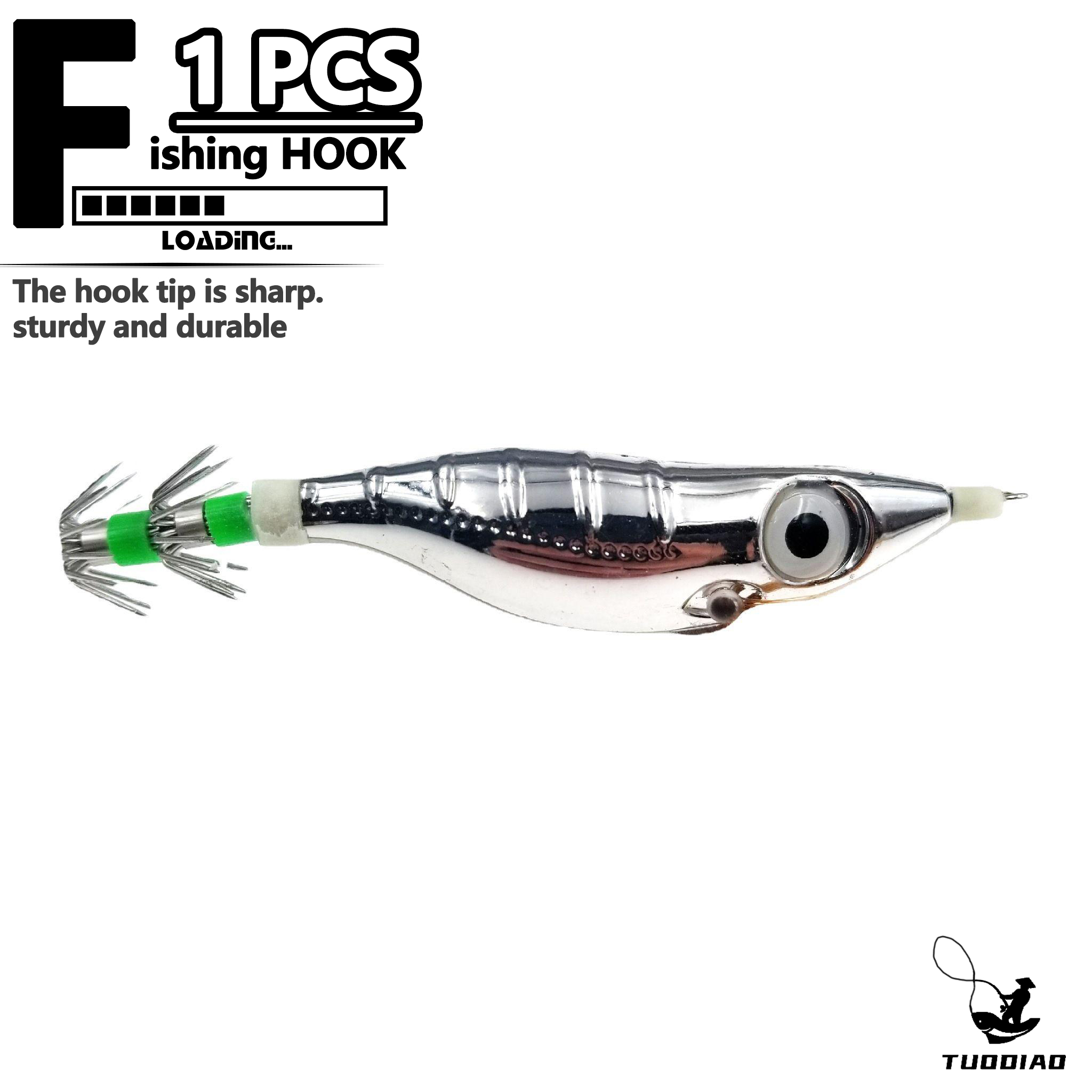 Heavy Equipment Rental - 13g Srebrna, metalizowana przynęta typu squid