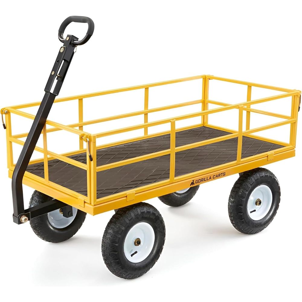 Heavy Equipment Yellow - Wytrzymała, terenowa taczka ogrodowa, udźwig 544
